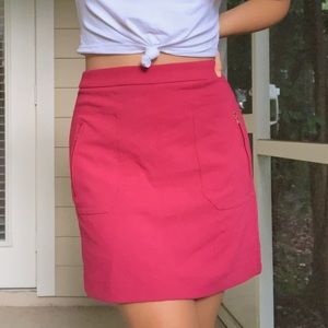 Hot Pink Loft A-Line Skirt